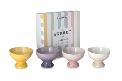 Le Creuset Sorbet Collection Multicolor Ice Cream Bowls, Set of 4 - Brand New