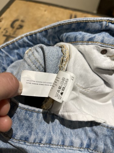Primark Raw Hen Denim Shorts Hot Pants Light Blue Cotton Distressed Summer UK 8 - Picture 16 of 16
