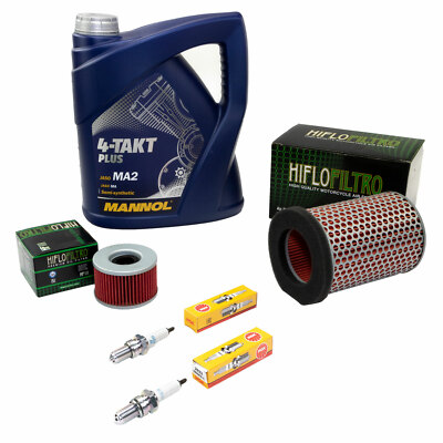 Wartungspaket Öl 4L für Honda CX 500 CX500 77-86 Luftfilter+Ölfilter+Zündkerzen