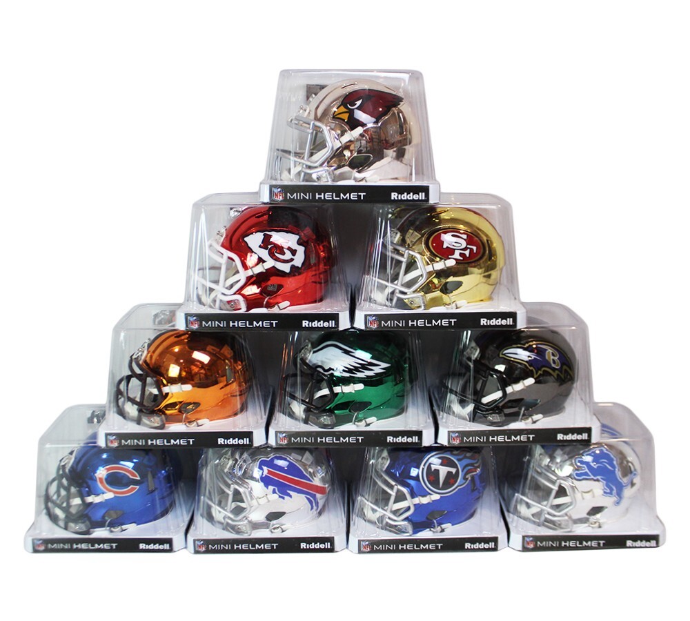 Complete Set of 32 Unsigned Speed Chrome NFL Mini Helmets | eBay