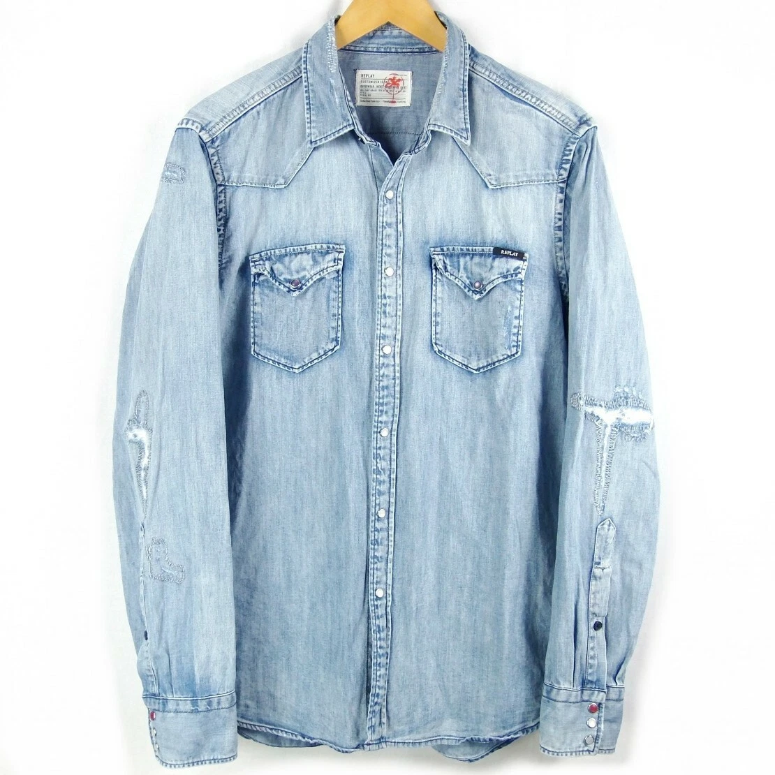 Details 170+ replay denim shirt latest noithatsi.vn