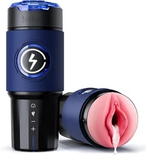 Masturbaters Automatic HandsFree Male Telescopic Heating Cup Stroker Men Sex Toy