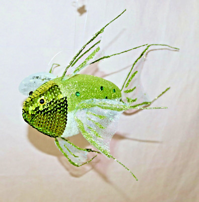 Coast Nautical Ornament ~ Green Sparkle Fish ~ Dept 56 New #6004608