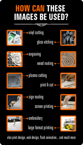 WALL ART DECAL/STICKER CLIPART-VINYL CUTTER PLOTTER IMAGES-VECTOR CLIP ART CD - Picture 8 of 8