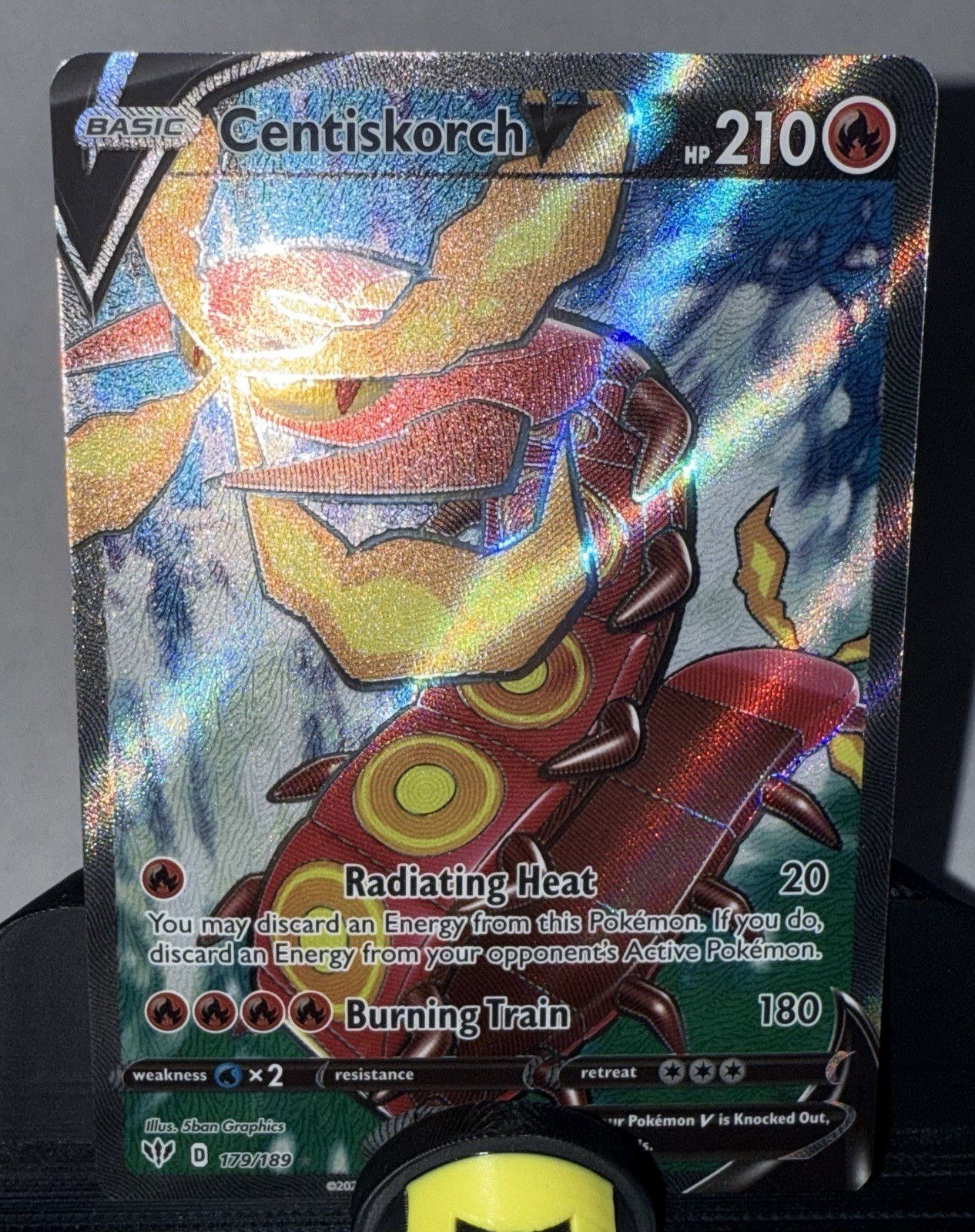 NM - Pokemon TCG - Centiskorch V (Full Art) 179/189 Swsh03: Darkness Ablaze Holo