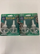 Glade Plugins Scented Oil Refills Twinkling Pine & Cedar- Lot Of 2