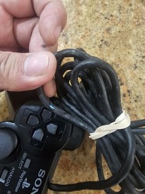 Sony PS2 BLACK Wired Controller OEM DualShock PlayStation 2 AUTHENTIC Read