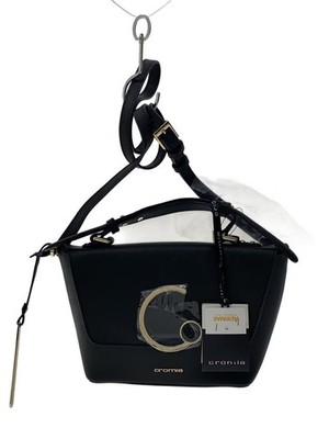 Cromia Shoulder Bag, Faux Leather, Black