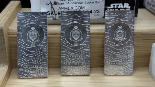 2022 1oz .999 Fine Silver Niue The Mandalorian Beskar Bar