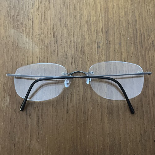 Marchon Airlock 2 Silver Rimless Oval Glasses Thin Temple 760 32 140 - Picture 2 of 5