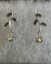 SILPADA P0973 Sterling Silver Marcasite CZ  Cubic Zirconia Drop/Dangle Earrings