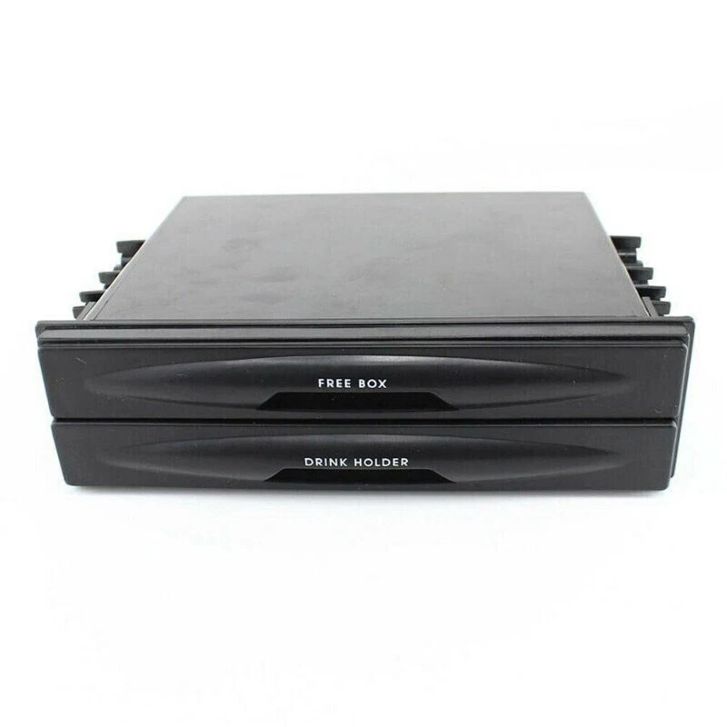 Car Dash Trim Double Din Radio Pocket Kit Drink Cup Holder Storage Box Accessory - Image 4 of 4