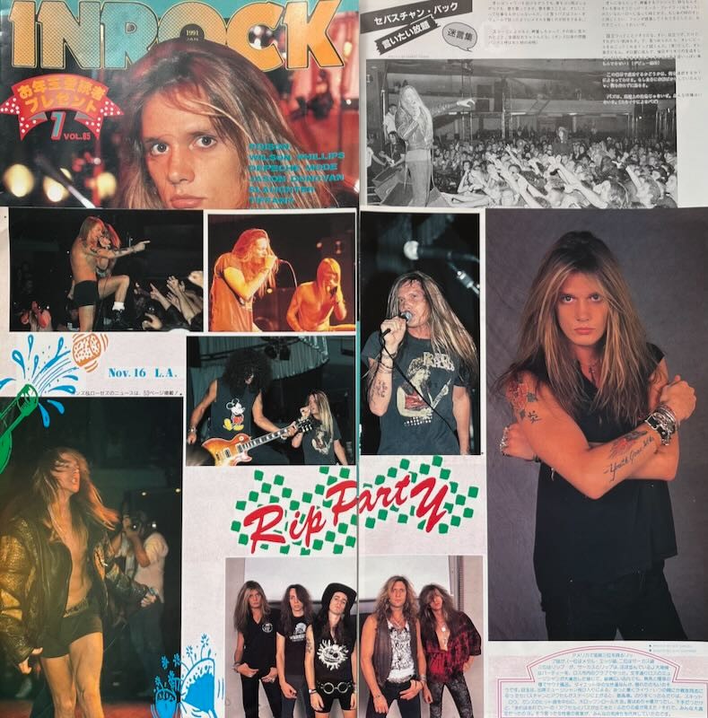 Skid Row Sebastian Bach 1991 Clipping Japan Magazine Ir 1J 5Page