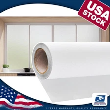 Frosted Glass Film Office Bedroom Bathroom Home Window Tint White Static Cling