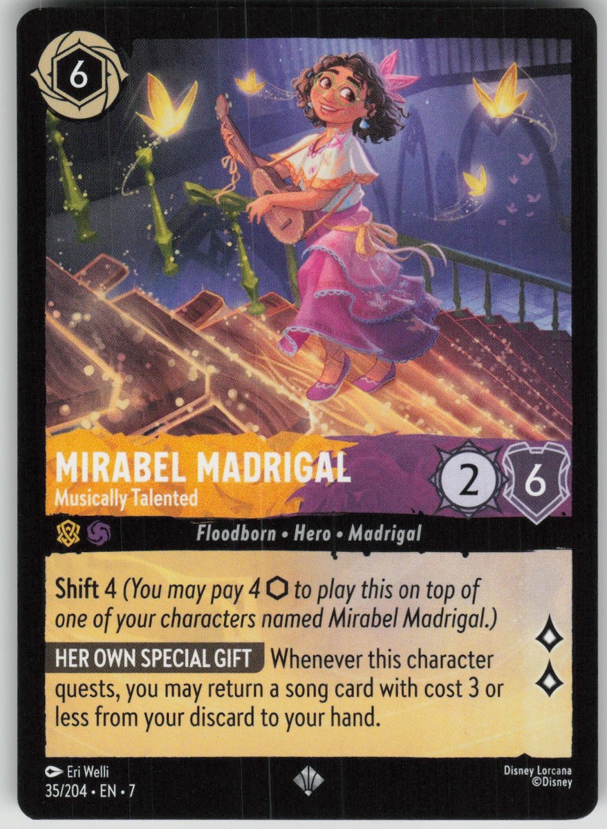 mirabel madrigal lorcana card Disney Reign of Jafar | Curious Child 2 Character Version Disney Lorcana Mirabel Madrigal Enchanted