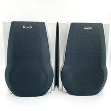 Vintage Aiwa SX-WNAJ50 Bookshelf Speakers Pair Wired 2.0 Channel 6 Ohm Tested
