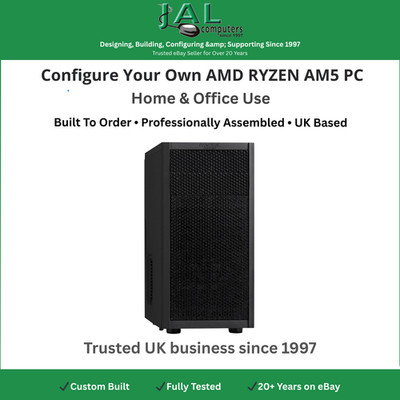 AMD Ryzen 5 7 9 AM5 Desktop PC Custom Built PC Windows 11 Pro, Home or Office