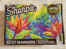 Sharpie Permanent Markers Limited Edition Set 60 Count 30 Fine 30 Ultra Fine