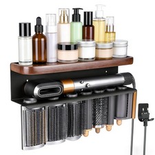 Wall Mount Holder for Dyson Airwrap Styler - Wood  Metal Organizer Rack for ...