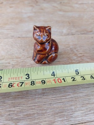 Vintage Scottish Treacle glasierte Katze Figur Ornament