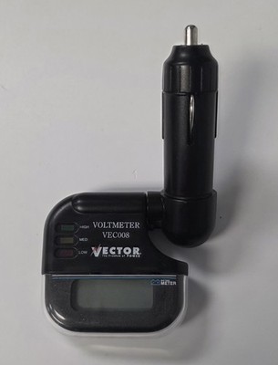 Vector VEC008 Digital LCD Voltmeter, 12 Volt: Automotive 