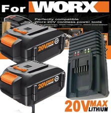 2PACK For Worx WA3575 20V PowerShare 8.0 Ah Battery OR Charger 20 Volt WA3520