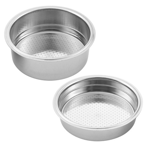 Lot De 2 Filtres Pressurisés 51mm Pour Machine à Café En Acier Inoxydable - Neuf