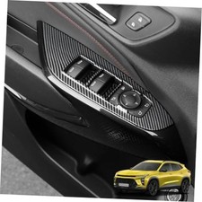 Car Window Switch Panel Cover Side Door Lock Lift Control Carbon Fiber Pattern