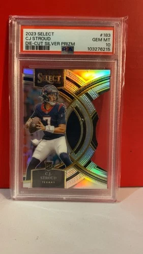 Panini 2023 Select C.J. Stroud #183 Silver Prizm Die-Cut PSA 10 Texans
