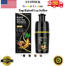 Black Hair Dye Shampoo 3 in 1, Hair Color Shampoo for Cover Grey Hair, Natural w