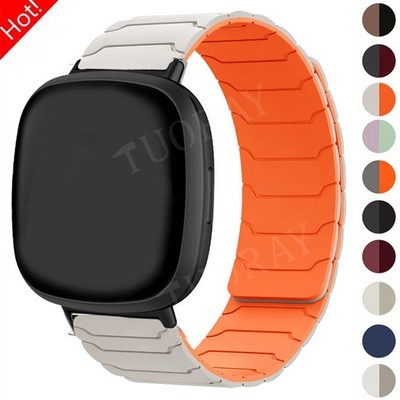 Silikon Magnet Uhrenarmband Für Fitbit Sense 2 / Versa 3 Versa 4 Ersatz Armband