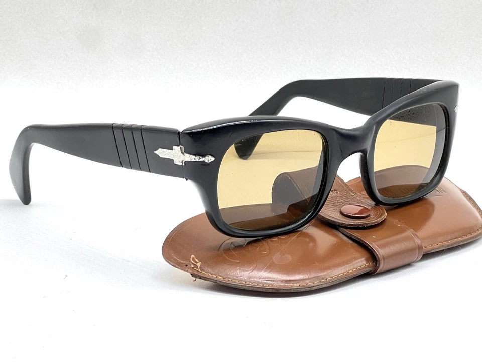 Flecha de plata vintage Persol Ratti 6200 edición Hassan años 80 Italia 51 mm y estuche Foto 4 de 4