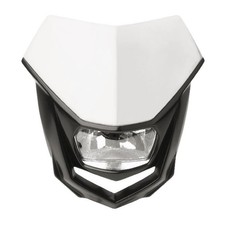 Polisport Lampenmaske HALO SCHWARZ WEISS + Leuchtmittel + universal Befestigung
