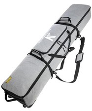 Rolling Ski Bag with Wheels for Air Travel,Padded Double Ski Bag to 175cm GREY