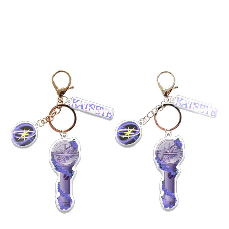 Kpop KATSEYE Light Stick Ver Keychain Acrylic Pendant Bag Charm
