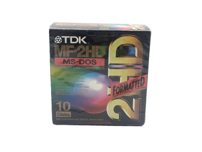 MF 2HD Disketten TDK  10x NEU Floppy Disk MS-DOS 1,44MB