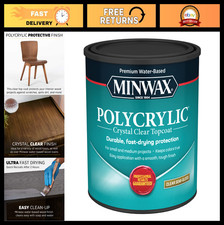 Clear Polycrylic Protective Finish - 1 Qt Water-Based Semi-Gloss Coating