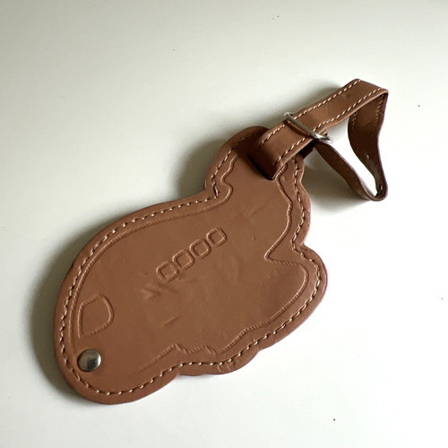 Brown Airplane Plane Luggage Tag Suitcase Kids Bag Name Blank ID Shape Travel