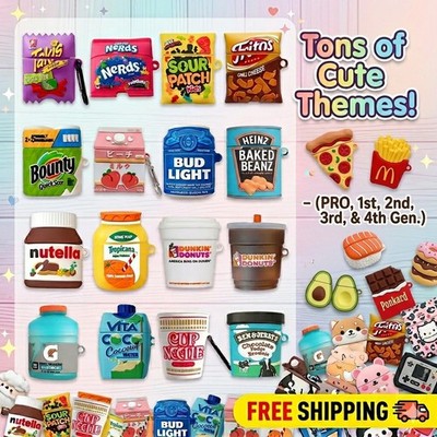 CUTE   AIRPODS CASE FOOD YOU CHOOSE GEN 1,2,3,4 PRO 1,2