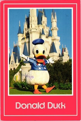 Donald Duck Quack! Come on to Disney World to See Me! Postcard Posted