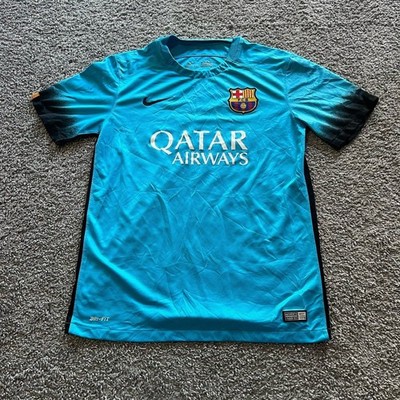 Nike FC Barcelona 2015/16 Third Jersey Kit Soccer Football Blue