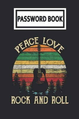 Password Book: Vintage Peace Love Rock And Roll Guitar
