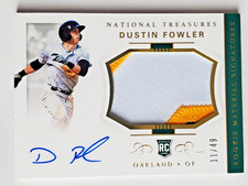 Dustin Fowler 2018 Panini National Treasures Rookie Patch Auto RPA 11/49 RC #33