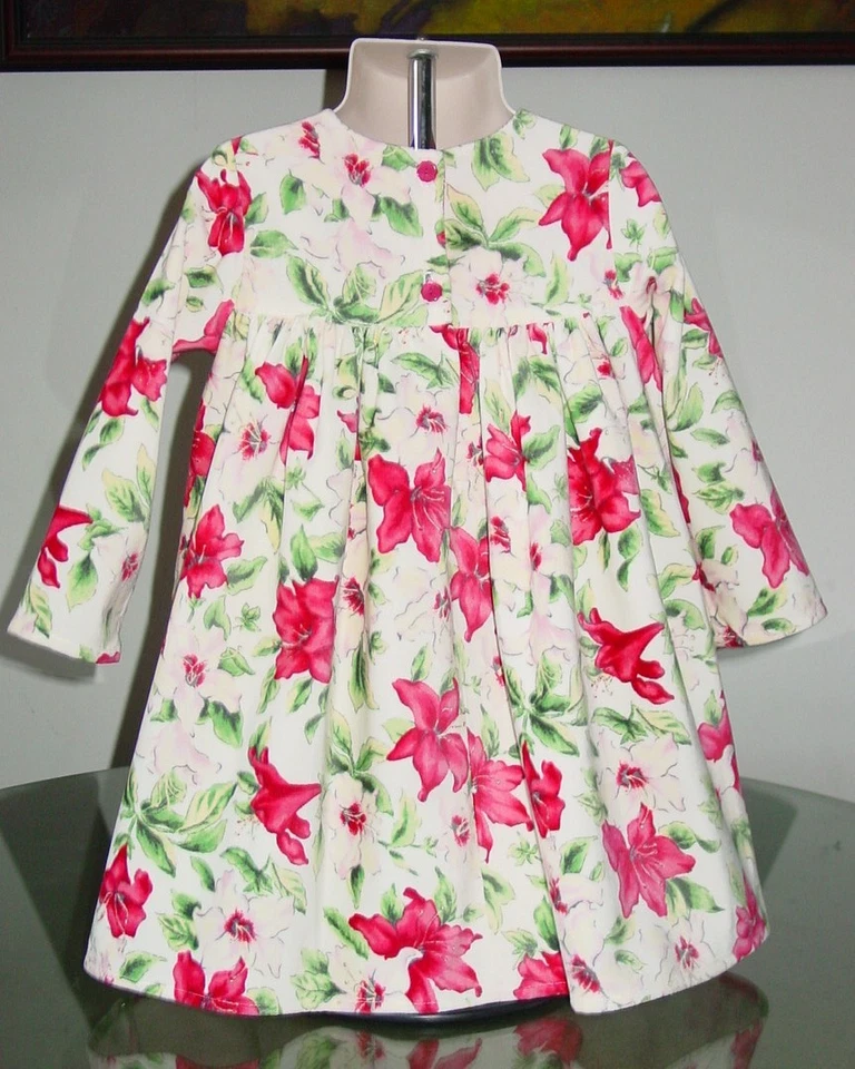 NUEVO Vestido de Navidad de Terciopelo Baby Lulu HOLIDAY POINSETTIA 2T Foto 2 de 2