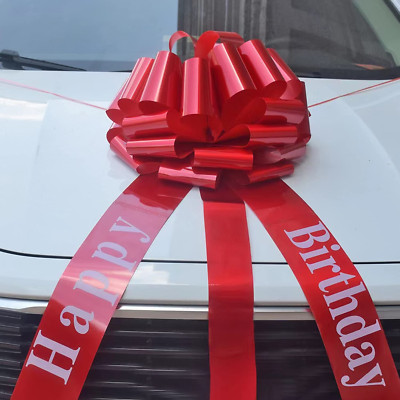Rote Schleife Große Masche Für Auto Happy Birthday Geschenk Fahrrad, Geschenksch