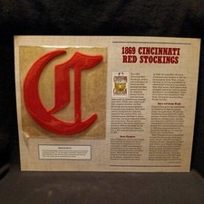 WILLABEE & WARD RED STOCKINGS 1869 CINCINNATI PATCH COOPERSTOWN COLLECTION
