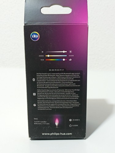 Philips Hue White &Color Ambience Candle E14 5,3W/320lm RGBW 929002294204_0.09_3 - Bild 7 von 9