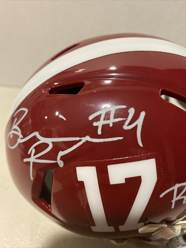 Brian Robinson Signed Alabama Crimson Tide Speed Mini Helmet Insc "RTR!" Beckett - Picture 3 of 6