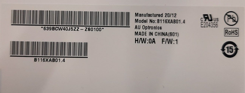 11.6'' LCD Touch Screen Assembly B116XAB01.4 For Acer Spin 11 R751T Chromebook - Picture 4 of 4