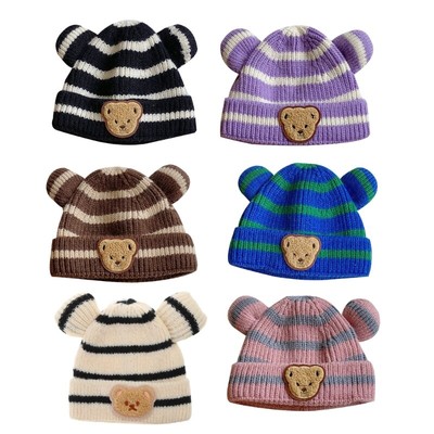 Toddlers Knitted Hat Breathable Knitting Bonnet for Autumn and Winter Season